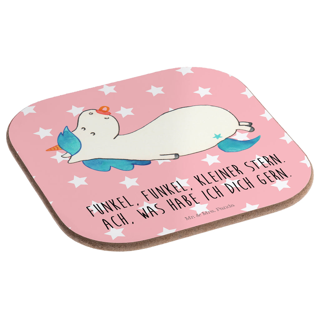 Quadratische Untersetzer Einhorn Schnullie Bierdeckel, Glasuntersetzer, Untersetzer Gläser, Getränkeuntersetzer, Einhorn, Einhörner, Einhorn Deko, Pegasus, Unicorn, Baby, Kleinkind, Geburt, Geburtstag, Säugling, Schnuller, Geschenk Geburt, Mutter, Mama