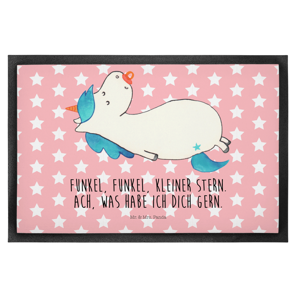 Fußmatte Einhorn Schnullie Einhörner, Unicorn, Einhorn, Baby, Kleinkind, Geburt, Geburtstag, Säugling, Schnuller, Geschenk Geburt, Mutter, Mama Türvorleger, Schmutzmatte, Fußabtreter, Matte, Schmutzfänger, Fußabstreifer, Schmutzfangmatte, Türmatte, Motivfußmatte,  Haustürmatte, Vorleger  Einhorn, Einhörner, Einhorn Deko, Pegasus, Unicorn