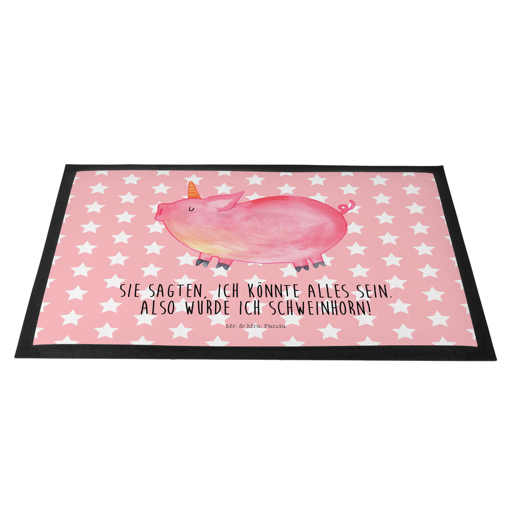 Fußmatte Einhorn Schweinhorn Einhorn, Einhörner, Unicorn, Party, Spaß, Schwein, Schweinhorn, Bauer, witzig. lustig, Spruch, geschenk, Pig, Piggy, funny, english, englisch Türvorleger, Schmutzmatte, Fußabtreter, Matte, Schmutzfänger, Fußabstreifer, Schmutzfangmatte, Türmatte, Motivfußmatte,  Haustürmatte, Vorleger  Einhorn, Einhörner, Einhorn Deko, Pegasus, Unicorn