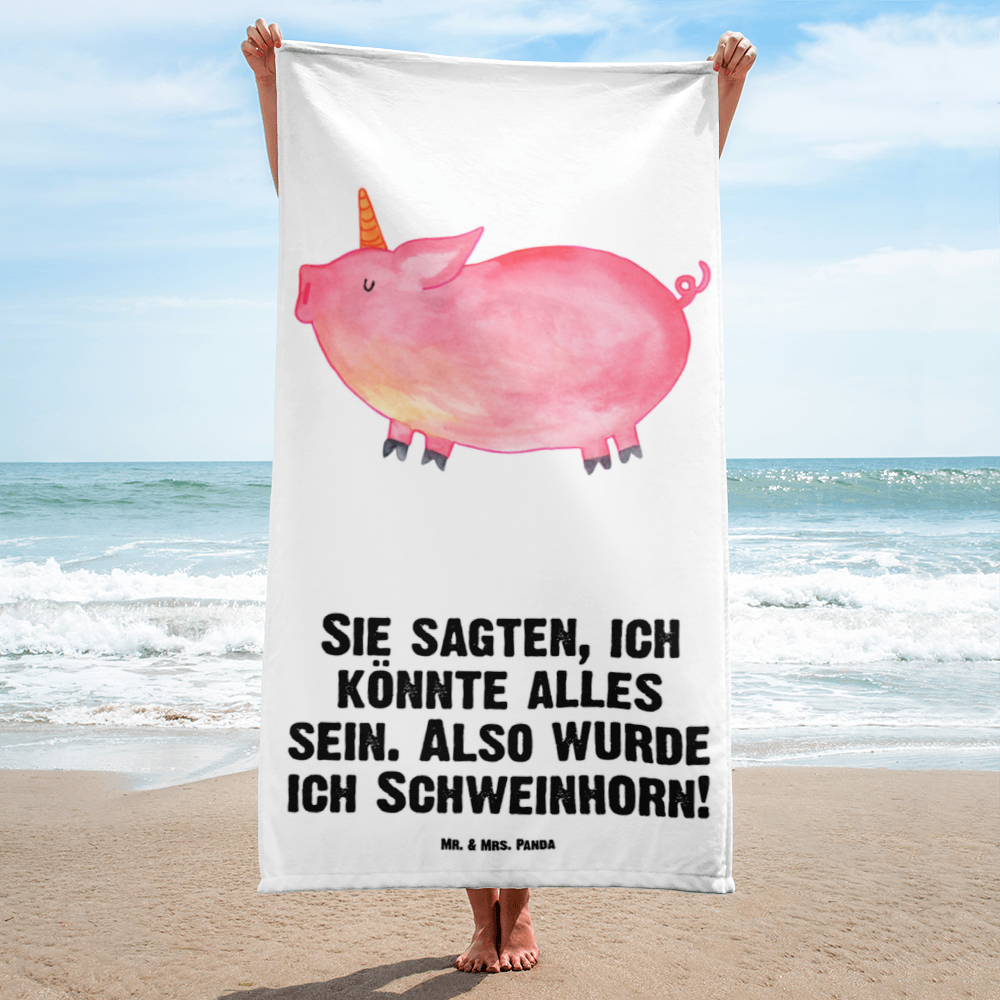 XL Badehandtuch Einhorn Schweinhorn Handtuch, Badetuch, Duschtuch, Strandtuch, Saunatuch, Einhorn, Einhörner, Einhorn Deko, Pegasus, Unicorn, Party, Spaß, Schwein, Schweinhorn, Bauer, witzig. lustig, Spruch, geschenk, Pig, Piggy, funny, english, englisch