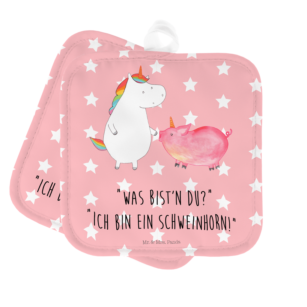 2er Set Topflappen  Einhorn + Schweinhorn Topflappen, Topfuntersetzer, Ofenhandschuh, Topflappen Set, Topflappen lustig, Topflappen mit Spruch, Einhorn, Einhörner, Einhorn Deko, Pegasus, Unicorn, Freundschaft, Schweinhorn, Schwein, Freundin, Schweinchen