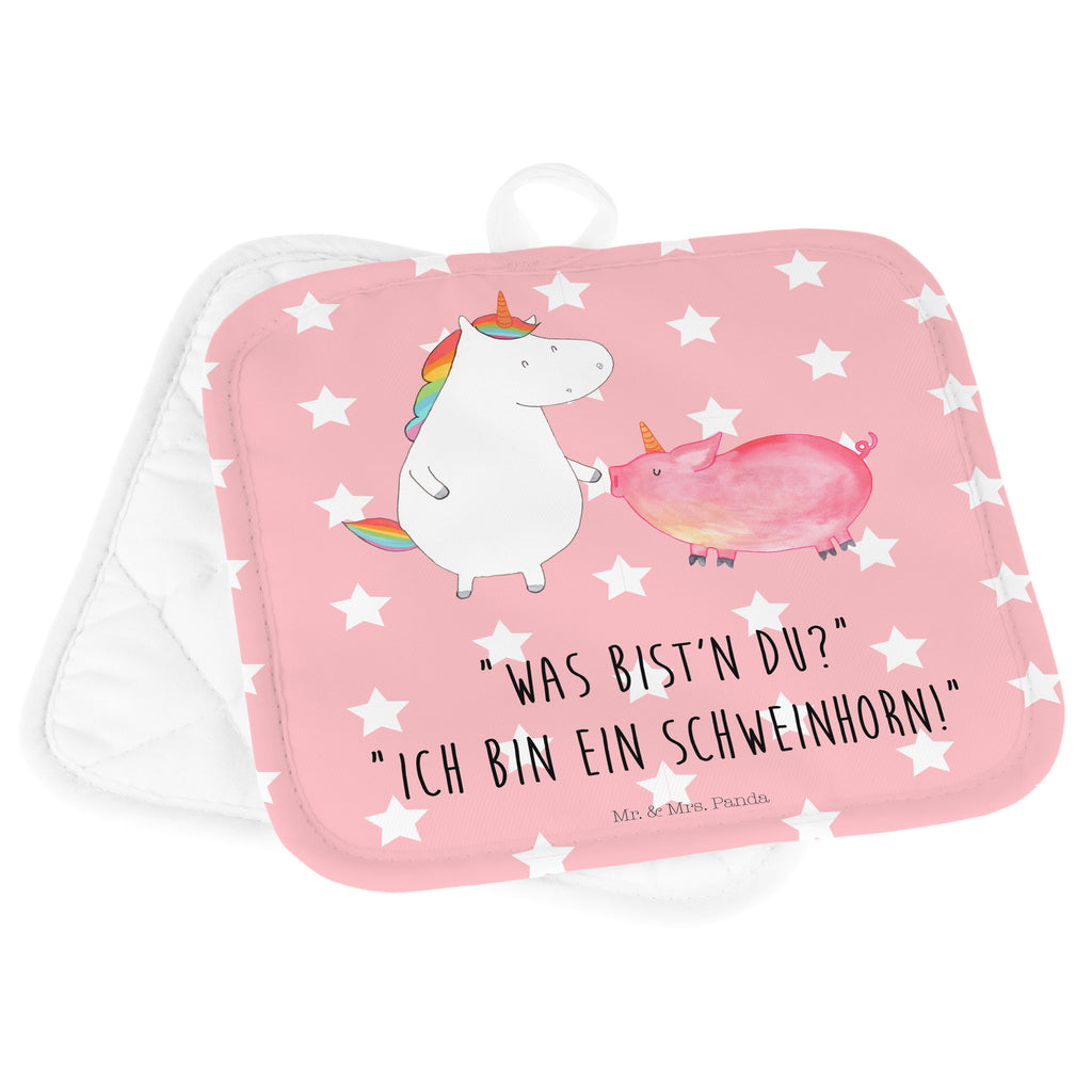 2er Set Topflappen  Einhorn + Schweinhorn Topflappen, Topfuntersetzer, Ofenhandschuh, Topflappen Set, Topflappen lustig, Topflappen mit Spruch, Einhorn, Einhörner, Einhorn Deko, Pegasus, Unicorn, Freundschaft, Schweinhorn, Schwein, Freundin, Schweinchen