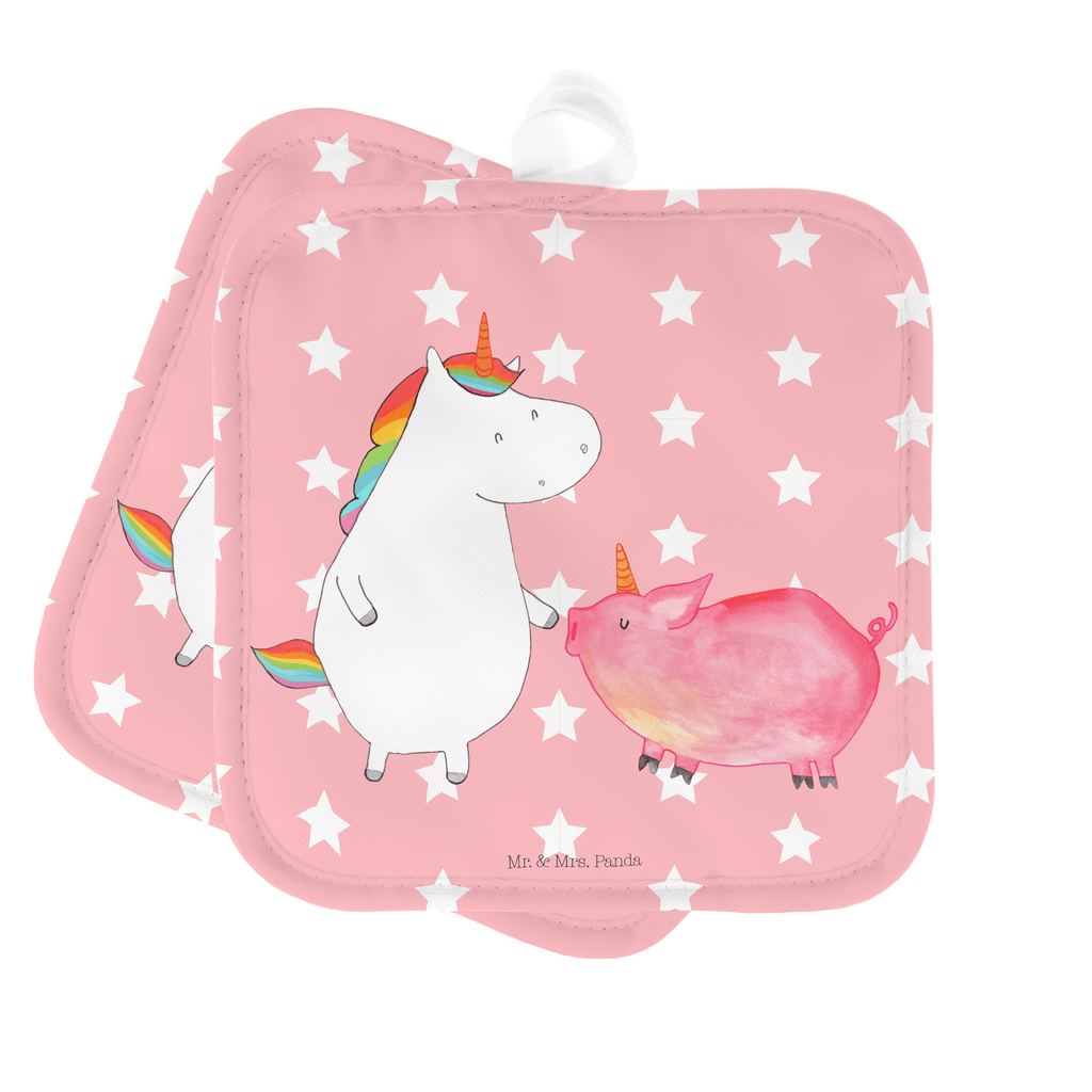 2er Set Topflappen  Einhorn + Schweinhorn Topflappen, Topfuntersetzer, Ofenhandschuh, Topflappen Set, Topflappen lustig, Topflappen mit Spruch, Einhorn, Einhörner, Einhorn Deko, Pegasus, Unicorn, Freundschaft, Schweinhorn, Schwein, Freundin, Schweinchen