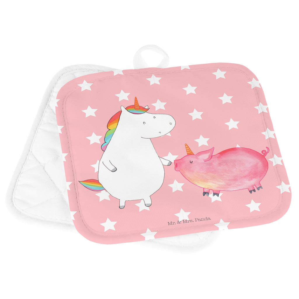2er Set Topflappen  Einhorn + Schweinhorn Topflappen, Topfuntersetzer, Ofenhandschuh, Topflappen Set, Topflappen lustig, Topflappen mit Spruch, Einhorn, Einhörner, Einhorn Deko, Pegasus, Unicorn, Freundschaft, Schweinhorn, Schwein, Freundin, Schweinchen