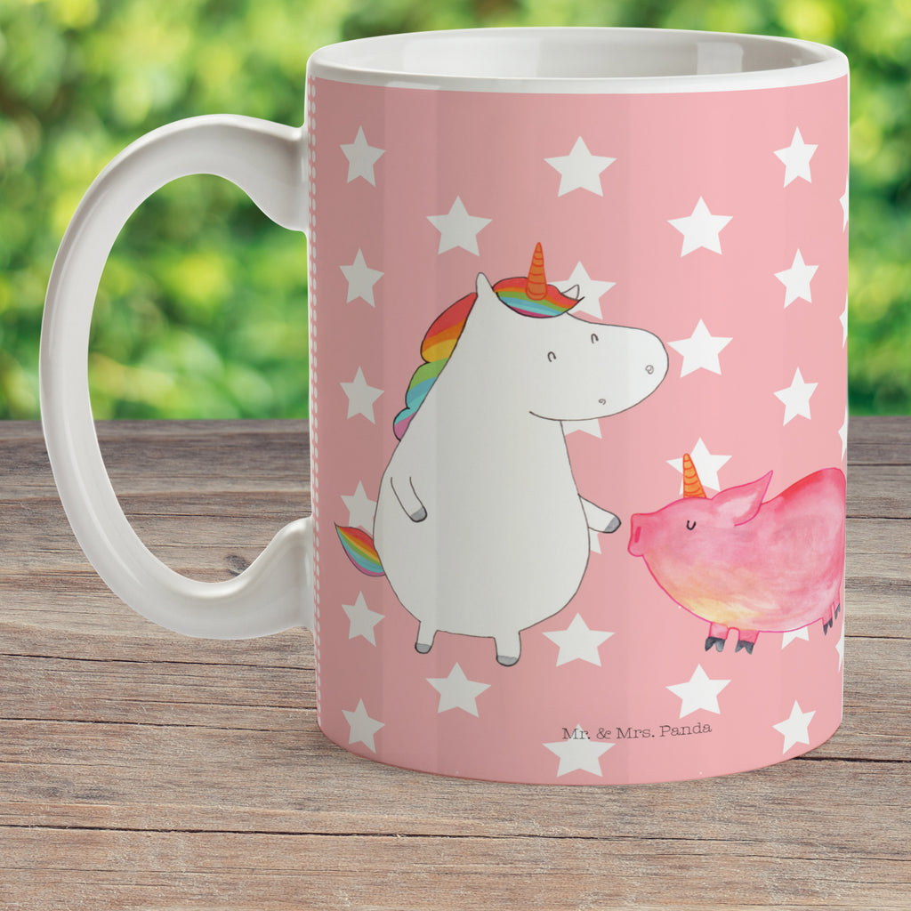 Kindertasse Einhorn + Schweinhorn Kunststoff Tasse, Kindergarten, Tasse, Trinkbecher, Camping Becher, Kaffeetasse, Kunststoffbecher, Kindergartenbecher, Outdoorgeschirr, Kunststoffgeschirr, Reisebecher, Reisetasse, Kinderbecher, Einhorn, Einhörner, Einhorn Deko, Pegasus, Unicorn, Freundschaft, Schweinhorn, Schwein, Freundin, Schweinchen