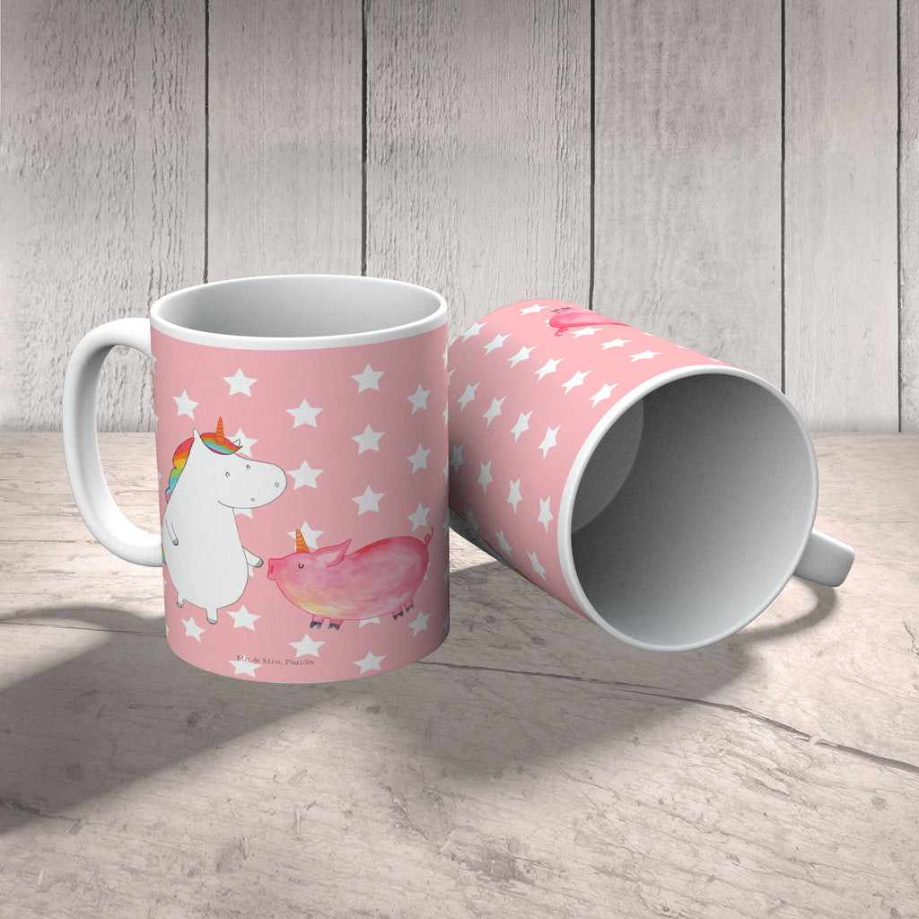 Kindertasse Einhorn + Schweinhorn Kunststoff Tasse, Kindergarten, Tasse, Trinkbecher, Camping Becher, Kaffeetasse, Kunststoffbecher, Kindergartenbecher, Outdoorgeschirr, Kunststoffgeschirr, Reisebecher, Reisetasse, Kinderbecher, Einhorn, Einhörner, Einhorn Deko, Pegasus, Unicorn, Freundschaft, Schweinhorn, Schwein, Freundin, Schweinchen