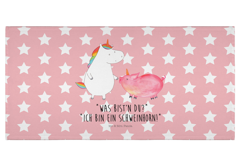 50 x 100 Handtuch Einhorn + Schweinhorn Handtuch, Badehandtuch, Badezimmer, Handtücher, groß, Kinder, Baby, Einhorn, Einhörner, Einhorn Deko, Pegasus, Unicorn, Freundschaft, Schweinhorn, Schwein, Freundin, Schweinchen