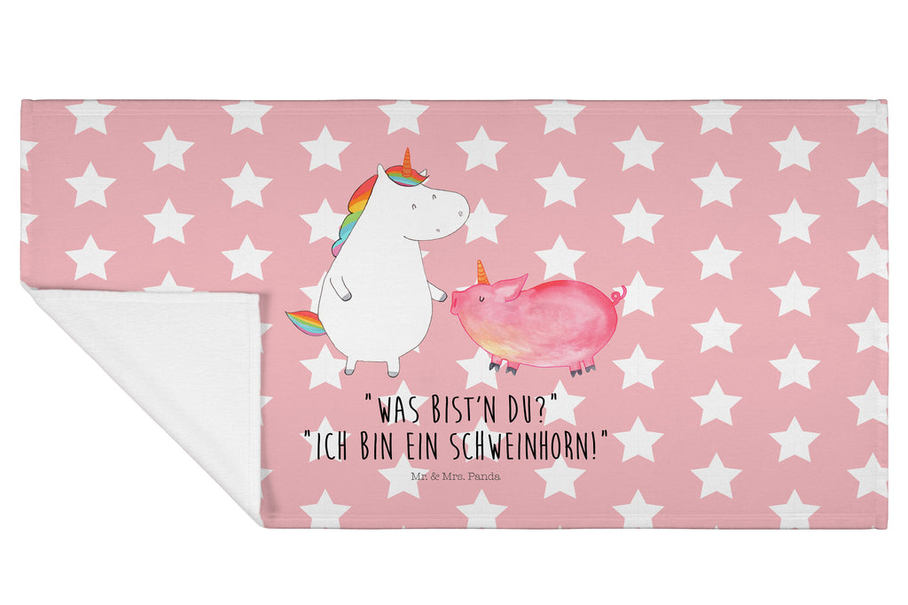50 x 100 Handtuch Einhorn + Schweinhorn Handtuch, Badehandtuch, Badezimmer, Handtücher, groß, Kinder, Baby, Einhorn, Einhörner, Einhorn Deko, Pegasus, Unicorn, Freundschaft, Schweinhorn, Schwein, Freundin, Schweinchen