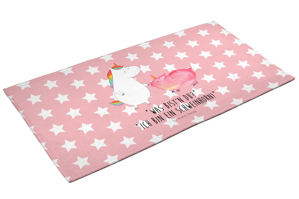 50 x 100 Handtuch Einhorn + Schweinhorn Handtuch, Badehandtuch, Badezimmer, Handtücher, groß, Kinder, Baby, Einhorn, Einhörner, Einhorn Deko, Pegasus, Unicorn, Freundschaft, Schweinhorn, Schwein, Freundin, Schweinchen