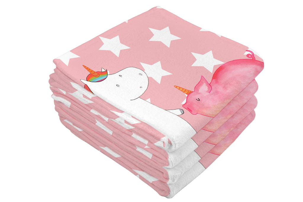 50 x 100 Handtuch Einhorn + Schweinhorn Handtuch, Badehandtuch, Badezimmer, Handtücher, groß, Kinder, Baby, Einhorn, Einhörner, Einhorn Deko, Pegasus, Unicorn, Freundschaft, Schweinhorn, Schwein, Freundin, Schweinchen
