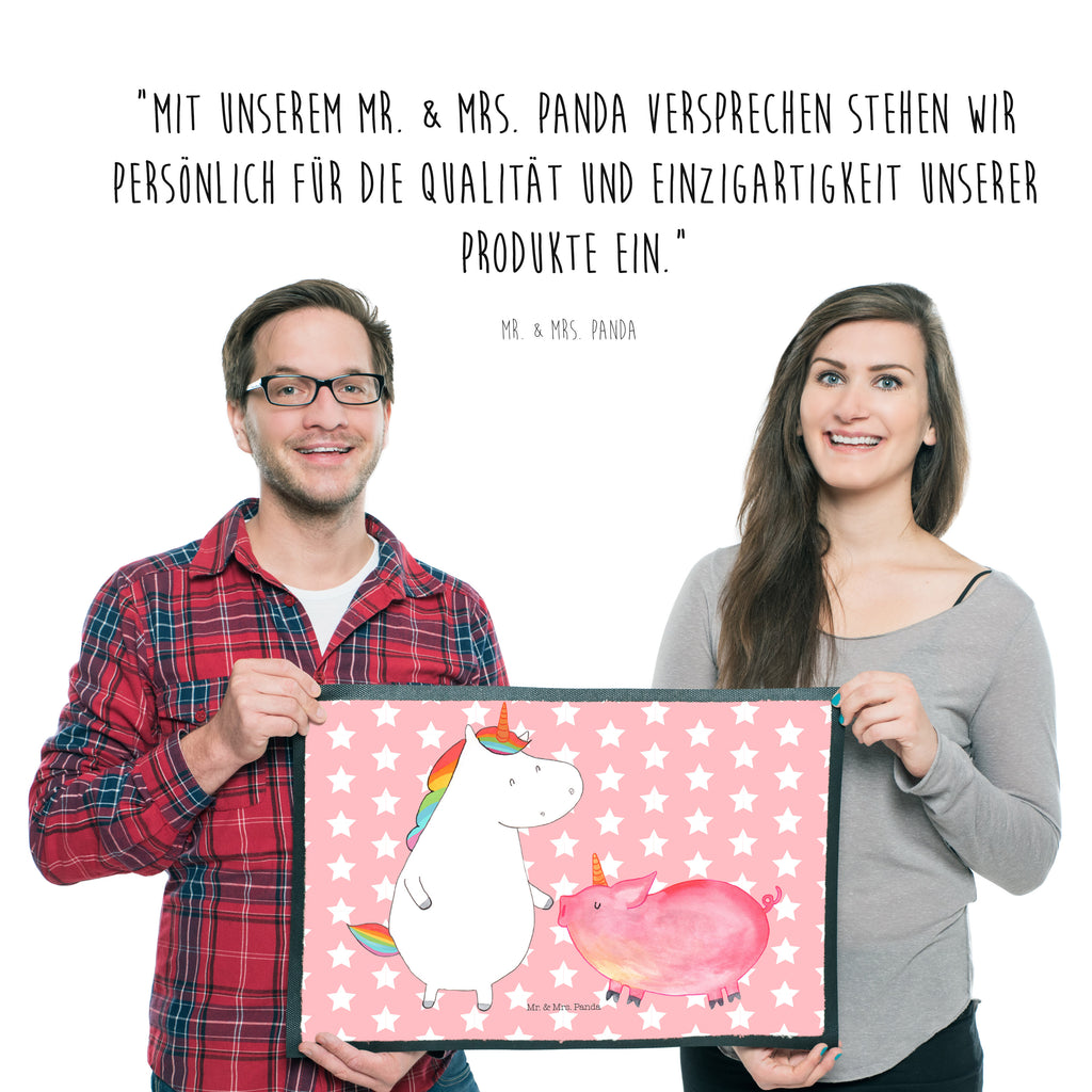 Fußmatte Einhorn + Schweinhorn Einhörner, Unicorn, Einhorn, Freundschaft, Schweinhorn, Schwein, Freundin, Schweinchen Türvorleger, Schmutzmatte, Fußabtreter, Matte, Schmutzfänger, Fußabstreifer, Schmutzfangmatte, Türmatte, Motivfußmatte,  Haustürmatte, Vorleger  Einhorn, Einhörner, Einhorn Deko, Pegasus, Unicorn