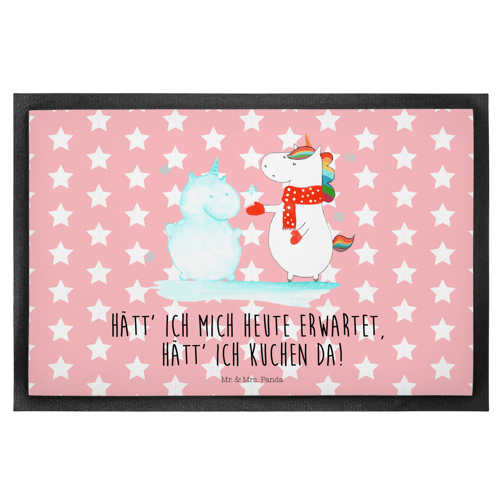 Fußmatte Einhorn Schneemann Einhorn, Unicorn, Schneemann, Winter, Schnee, Kuchen, Weihnachten, kalt, Mütze, Handschuhe, X-Mas Türvorleger, Schmutzmatte, Fußabtreter, Matte, Schmutzfänger, Fußabstreifer, Schmutzfangmatte, Türmatte, Motivfußmatte,  Haustürmatte, Vorleger  Einhorn, Einhörner, Einhorn Deko, Pegasus, Unicorn
