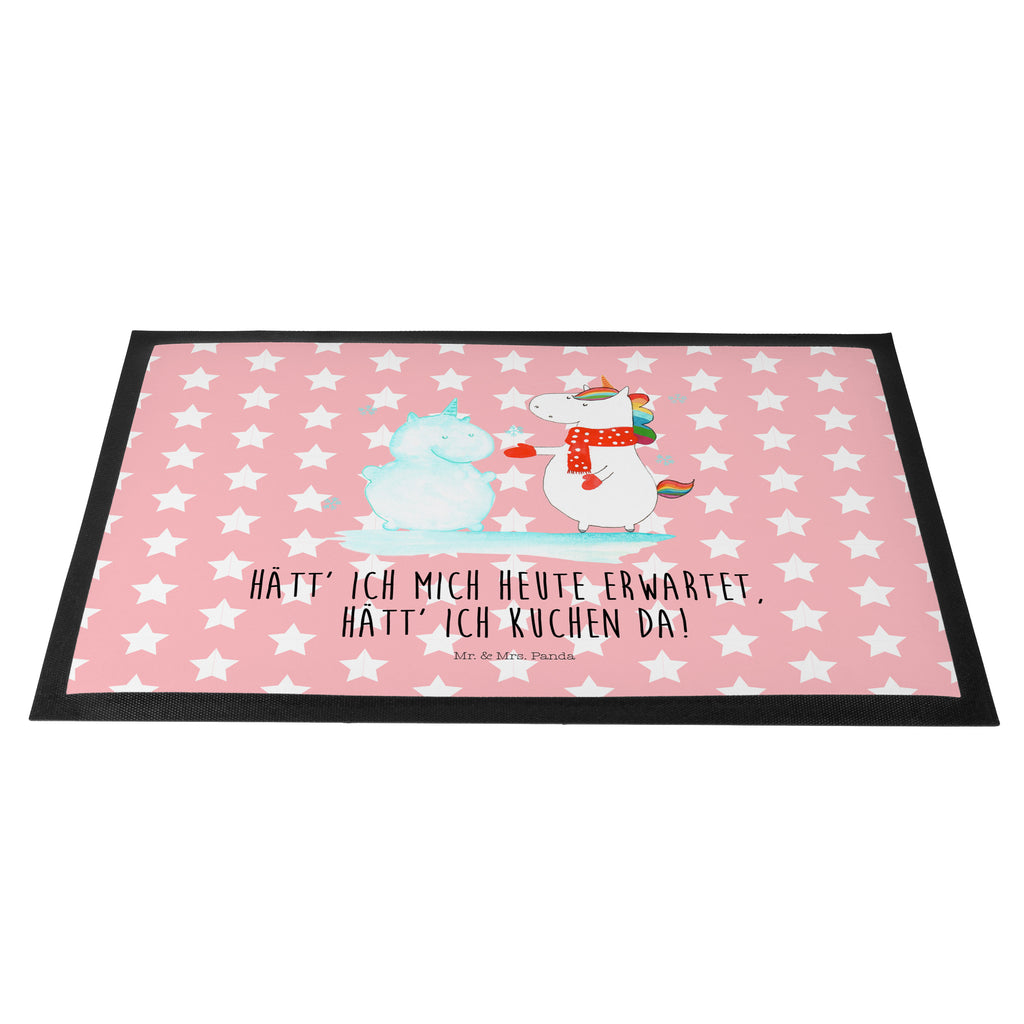 Fußmatte Einhorn Schneemann Einhorn, Unicorn, Schneemann, Winter, Schnee, Kuchen, Weihnachten, kalt, Mütze, Handschuhe, X-Mas Türvorleger, Schmutzmatte, Fußabtreter, Matte, Schmutzfänger, Fußabstreifer, Schmutzfangmatte, Türmatte, Motivfußmatte,  Haustürmatte, Vorleger  Einhorn, Einhörner, Einhorn Deko, Pegasus, Unicorn