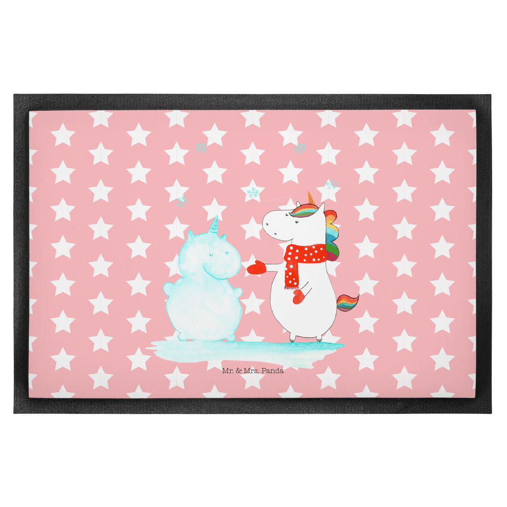 Fußmatte Einhorn Schneemann Einhorn, Unicorn, Schneemann, Winter, Schnee, Kuchen, Weihnachten, kalt, Mütze, Handschuhe, X-Mas Türvorleger, Schmutzmatte, Fußabtreter, Matte, Schmutzfänger, Fußabstreifer, Schmutzfangmatte, Türmatte, Motivfußmatte,  Haustürmatte, Vorleger  Einhorn, Einhörner, Einhorn Deko, Pegasus, Unicorn