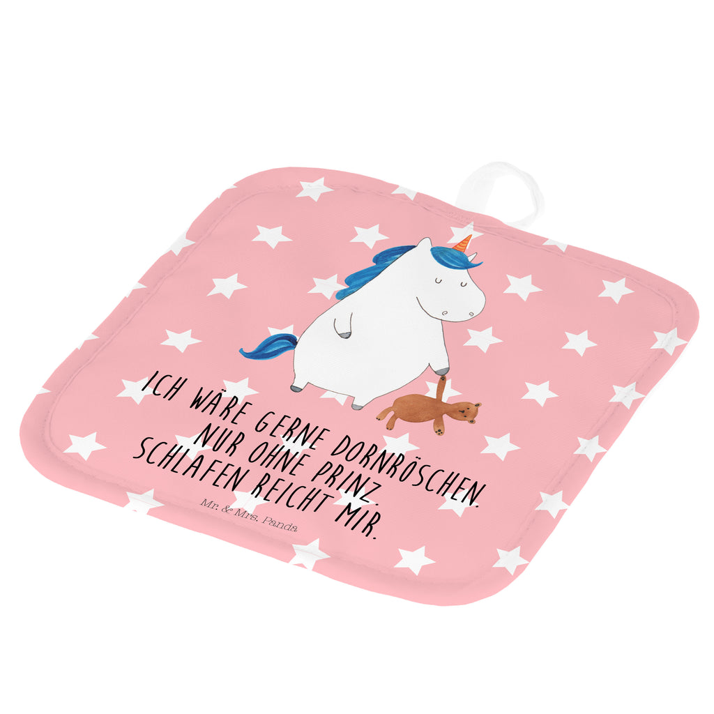 2er Set Topflappen  Einhorn Teddy Topflappen, Topfuntersetzer, Ofenhandschuh, Topflappen Set, Topflappen lustig, Topflappen mit Spruch, Einhorn, Einhörner, Einhorn Deko, Pegasus, Unicorn, schlafen, gute Nacht, Single, Bett, Träumen, Freundin, Singleleben