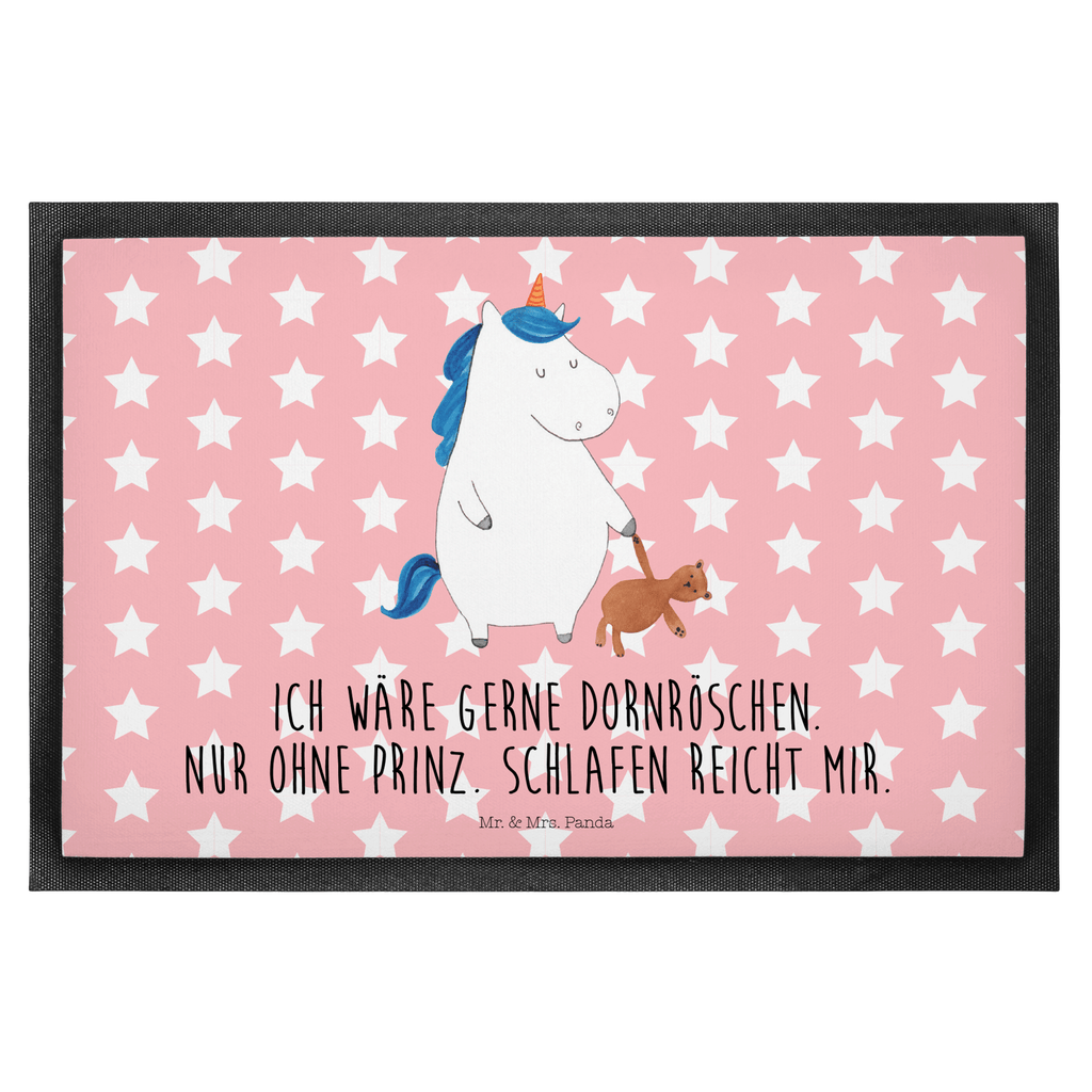 Fußmatte Einhorn Teddy Einhorn, Einhörner, Unicorn, schlafen, gute Nacht, Single, Bett, Träumen, Freundin, Singleleben Türvorleger, Schmutzmatte, Fußabtreter, Matte, Schmutzfänger, Fußabstreifer, Schmutzfangmatte, Türmatte, Motivfußmatte,  Haustürmatte, Vorleger  Einhorn, Einhörner, Einhorn Deko, Pegasus, Unicorn