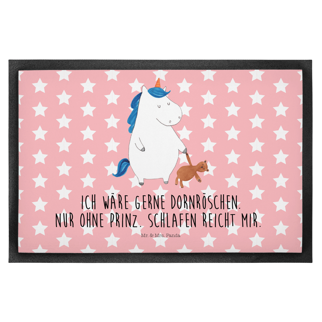 Fußmatte Einhorn Teddy Einhorn, Einhörner, Unicorn, schlafen, gute Nacht, Single, Bett, Träumen, Freundin, Singleleben Türvorleger, Schmutzmatte, Fußabtreter, Matte, Schmutzfänger, Fußabstreifer, Schmutzfangmatte, Türmatte, Motivfußmatte,  Haustürmatte, Vorleger  Einhorn, Einhörner, Einhorn Deko, Pegasus, Unicorn