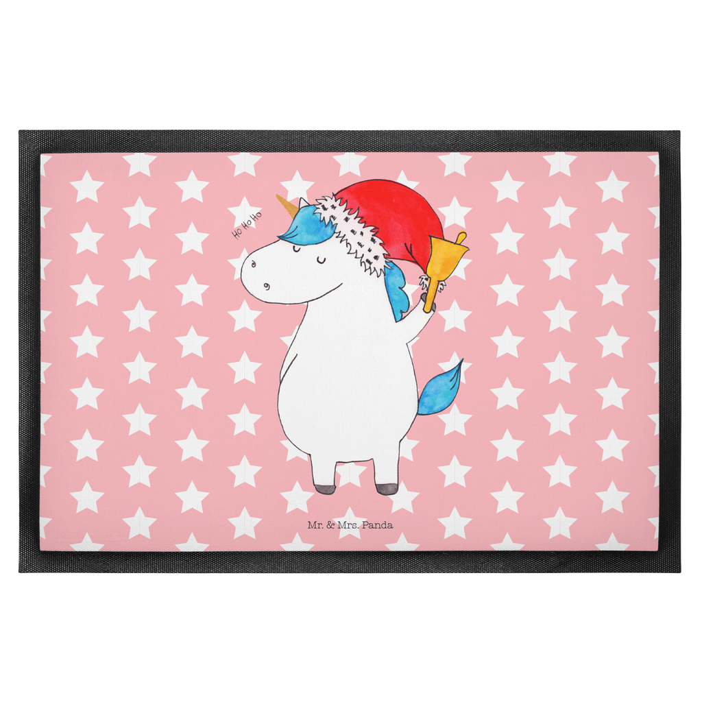 Fußmatte Einhorn Weihnachtsmann Gin, Schokolade, Schoki, Einhorn, Einhörner, Unicorn, Weihnachten, Weihnachtsmann, Nikolaus, Wunschzettel, Wunschliste, Feenstaub Türvorleger, Schmutzmatte, Fußabtreter, Matte, Schmutzfänger, Fußabstreifer, Schmutzfangmatte, Türmatte, Motivfußmatte,  Haustürmatte, Vorleger  Einhorn, Einhörner, Einhorn Deko, Pegasus, Unicorn