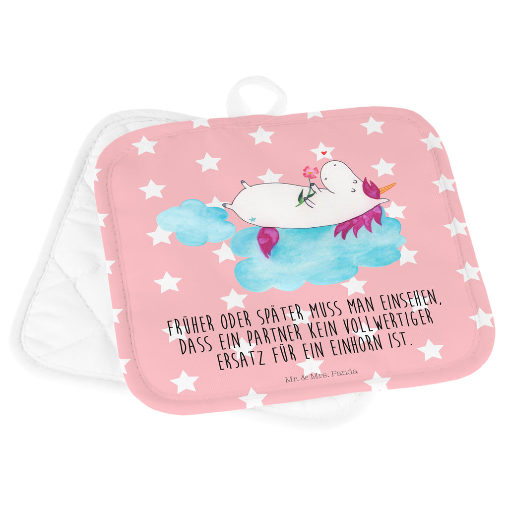 2er Set Topflappen  Einhorn verliebt auf Wolke Topflappen, Topfuntersetzer, Ofenhandschuh, Topflappen Set, Topflappen lustig, Topflappen mit Spruch, Einhorn, Einhörner, Einhorn Deko, Pegasus, Unicorn, verliebt, Liebe, Liebesbeweis, Freundin, Wolke
