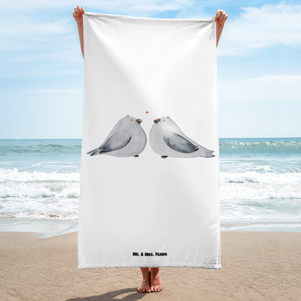XL Badehandtuch Turteltauben Liebe Handtuch, Badetuch, Duschtuch, Strandtuch, Saunatuch, Liebe, Partner, Freund, Freundin, Ehemann, Ehefrau, Heiraten, Verlobung, Heiratsantrag, Liebesgeschenk, Jahrestag, Hocheitstag, Turteltauben, Turteltäubchen, Tauben, Verliebt, Verlobt, Verheiratet, Geschenk Freundin, Geschenk Freund, Liebesbeweis, Hochzeitstag, Geschenk Hochzeit