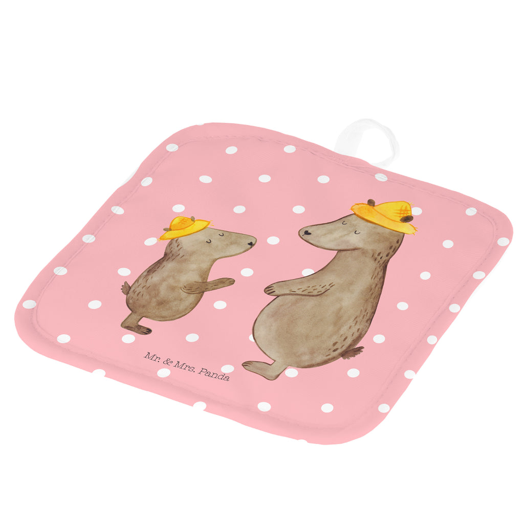 2er Set Topflappen  Bären mit Hut Topflappen, Topfuntersetzer, Ofenhandschuh, Topflappen Set, Topflappen lustig, Topflappen mit Spruch, Familie, Vatertag, Muttertag, Bruder, Schwester, Mama, Papa, Oma, Opa, Bär, Bären, Vater, Papi, Paps, Dad, Daddy, Lieblingsmensch, Sohn, Söhne, Kind, Kinder, Vater-Sohn, Family, Vorbild