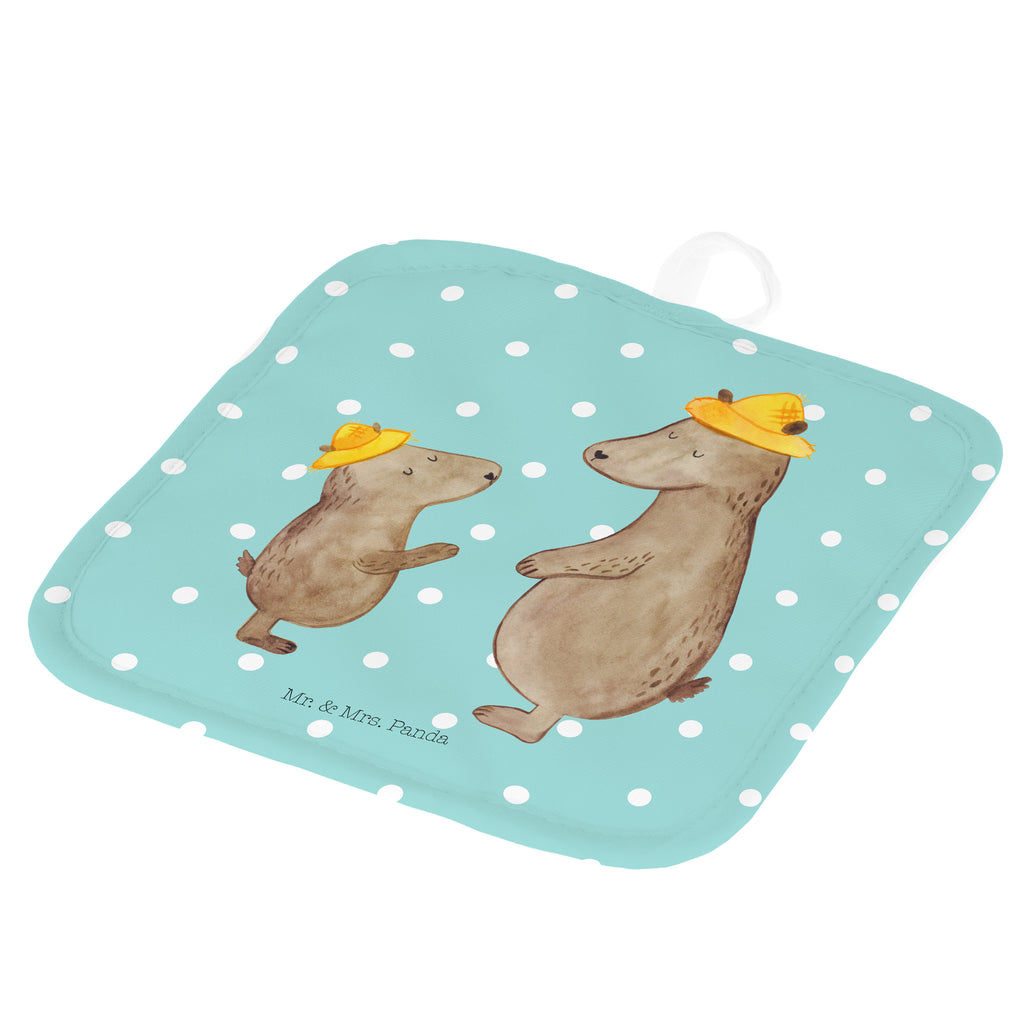 2er Set Topflappen  Bären mit Hut Topflappen, Topfuntersetzer, Ofenhandschuh, Topflappen Set, Topflappen lustig, Topflappen mit Spruch, Familie, Vatertag, Muttertag, Bruder, Schwester, Mama, Papa, Oma, Opa, Bär, Bären, Vater, Papi, Paps, Dad, Daddy, Lieblingsmensch, Sohn, Söhne, Kind, Kinder, Vater-Sohn, Family, Vorbild