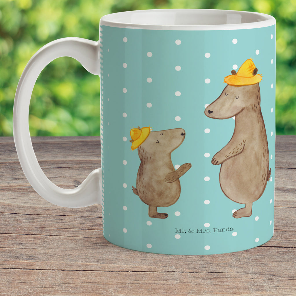 Kindertasse Bären mit Hut Kunststoff Tasse, Kindergarten, Tasse, Trinkbecher, Camping Becher, Kaffeetasse, Kunststoffbecher, Kindergartenbecher, Outdoorgeschirr, Kunststoffgeschirr, Reisebecher, Reisetasse, Kinderbecher, Familie, Vatertag, Muttertag, Bruder, Schwester, Mama, Papa, Oma, Opa, Bär, Bären, Vater, Papi, Paps, Dad, Daddy, Lieblingsmensch, Sohn, Söhne, Kind, Kinder, Vater-Sohn, Family, Vorbild