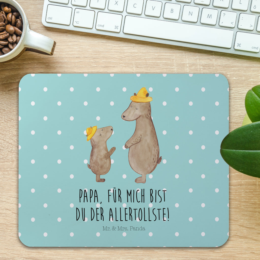 Mauspad Bären mit Hut Mousepad, Computer zubehör, Büroausstattung, PC Zubehör, Arbeitszimmer, Mauspad, Einzigartiges Mauspad, Designer Mauspad, Familie, Vatertag, Muttertag, Bruder, Schwester, Mama, Papa, Oma, Opa, Bär, Bären, Vater, Papi, Paps, Dad, Daddy, Lieblingsmensch, Sohn, Söhne, Kind, Kinder, Vater-Sohn, Family, Vorbild