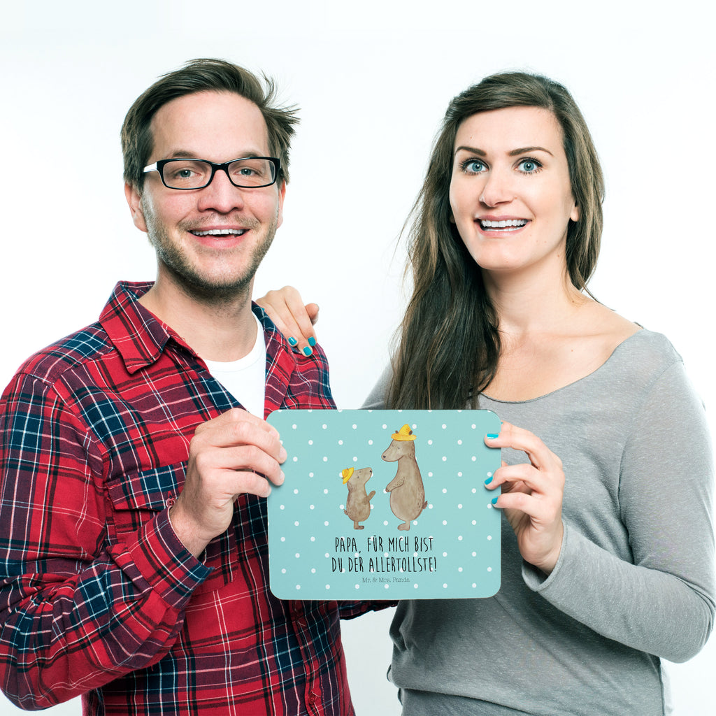 Mauspad Bären mit Hut Mousepad, Computer zubehör, Büroausstattung, PC Zubehör, Arbeitszimmer, Mauspad, Einzigartiges Mauspad, Designer Mauspad, Familie, Vatertag, Muttertag, Bruder, Schwester, Mama, Papa, Oma, Opa, Bär, Bären, Vater, Papi, Paps, Dad, Daddy, Lieblingsmensch, Sohn, Söhne, Kind, Kinder, Vater-Sohn, Family, Vorbild