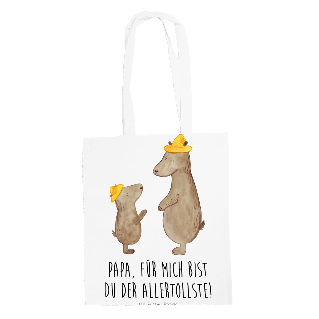 Tragetasche Bären mit Hut Beuteltasche, Beutel, Einkaufstasche, Jutebeutel, Stoffbeutel, Familie, Vatertag, Muttertag, Bruder, Schwester, Mama, Papa, Oma, Opa, Bär, Bären, Vater, Papi, Paps, Dad, Daddy, Lieblingsmensch, Sohn, Söhne, Kind, Kinder, Vater-Sohn, Family, Vorbild