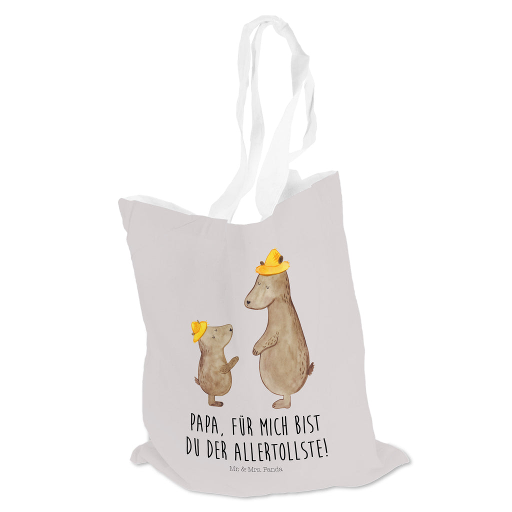 Tragetasche Bären mit Hut Beuteltasche, Beutel, Einkaufstasche, Jutebeutel, Stoffbeutel, Familie, Vatertag, Muttertag, Bruder, Schwester, Mama, Papa, Oma, Opa, Bär, Bären, Vater, Papi, Paps, Dad, Daddy, Lieblingsmensch, Sohn, Söhne, Kind, Kinder, Vater-Sohn, Family, Vorbild