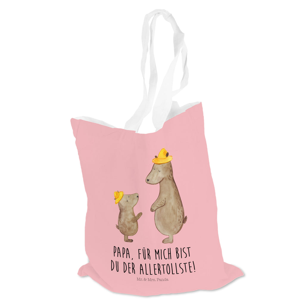 Tragetasche Bären mit Hut Beuteltasche, Beutel, Einkaufstasche, Jutebeutel, Stoffbeutel, Familie, Vatertag, Muttertag, Bruder, Schwester, Mama, Papa, Oma, Opa, Bär, Bären, Vater, Papi, Paps, Dad, Daddy, Lieblingsmensch, Sohn, Söhne, Kind, Kinder, Vater-Sohn, Family, Vorbild
