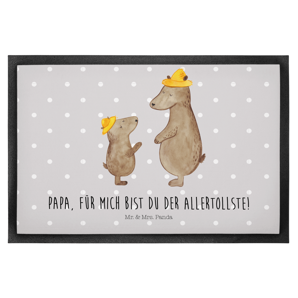 Fußmatte Bären mit Hut Bär, Bären, Vater, Papa, Vatertag, Papi, Paps, Dad, Daddy, Lieblingsmensch, Sohn, Söhne, Kind, Kinder, Vater-Sohn, Familie, Family, Vorbild Türvorleger, Schmutzmatte, Fußabtreter, Matte, Schmutzfänger, Fußabstreifer, Schmutzfangmatte, Türmatte, Motivfußmatte,  Haustürmatte, Vorleger  Familie, Vatertag, Muttertag, Bruder, Schwester, Mama, Papa, Oma, Opa