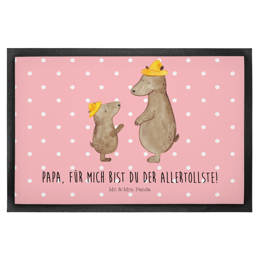 Fußmatte Bären mit Hut Bär, Bären, Vater, Papa, Vatertag, Papi, Paps, Dad, Daddy, Lieblingsmensch, Sohn, Söhne, Kind, Kinder, Vater-Sohn, Familie, Family, Vorbild Türvorleger, Schmutzmatte, Fußabtreter, Matte, Schmutzfänger, Fußabstreifer, Schmutzfangmatte, Türmatte, Motivfußmatte,  Haustürmatte, Vorleger  Familie, Vatertag, Muttertag, Bruder, Schwester, Mama, Papa, Oma, Opa