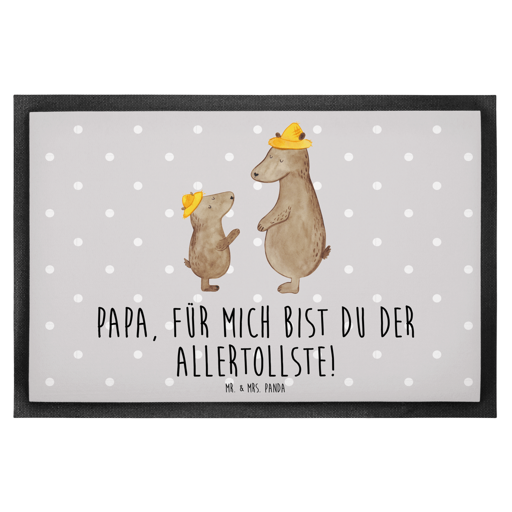 Fußmatte Bären mit Hut Bär, Bären, Vater, Papa, Vatertag, Papi, Paps, Dad, Daddy, Lieblingsmensch, Sohn, Söhne, Kind, Kinder, Vater-Sohn, Familie, Family, Vorbild Türvorleger, Schmutzmatte, Fußabtreter, Matte, Schmutzfänger, Fußabstreifer, Schmutzfangmatte, Türmatte, Motivfußmatte,  Haustürmatte, Vorleger  Familie, Vatertag, Muttertag, Bruder, Schwester, Mama, Papa, Oma, Opa