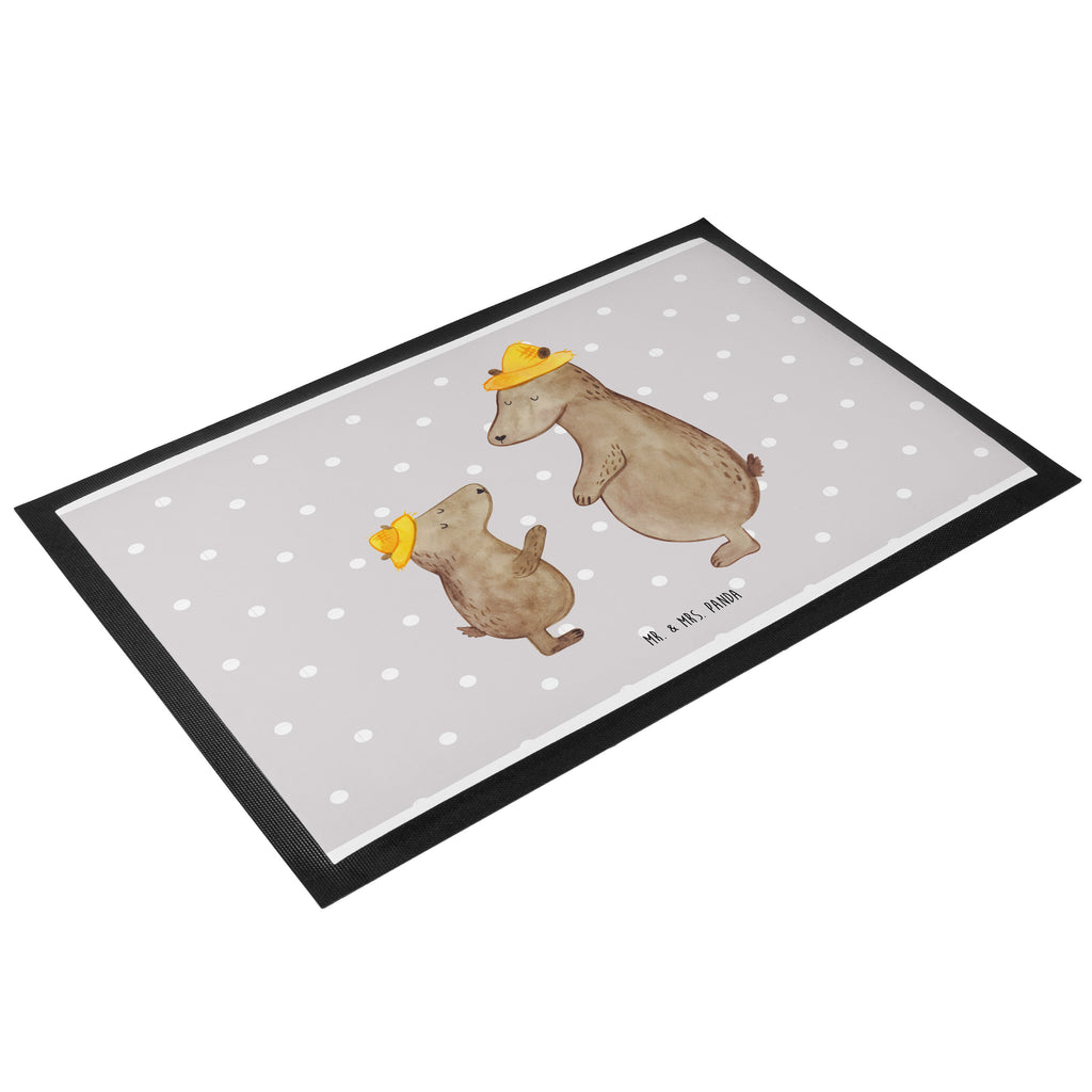 Fußmatte Bären mit Hut Bär, Bären, Vater, Papa, Vatertag, Papi, Paps, Dad, Daddy, Lieblingsmensch, Sohn, Söhne, Kind, Kinder, Vater-Sohn, Familie, Family, Vorbild Türvorleger, Schmutzmatte, Fußabtreter, Matte, Schmutzfänger, Fußabstreifer, Schmutzfangmatte, Türmatte, Motivfußmatte,  Haustürmatte, Vorleger  Familie, Vatertag, Muttertag, Bruder, Schwester, Mama, Papa, Oma, Opa