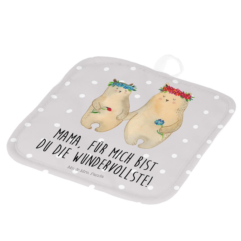 2er Set Topflappen  Bären mit Blumenkranz Topflappen, Topfuntersetzer, Ofenhandschuh, Topflappen Set, Topflappen lustig, Topflappen mit Spruch, Familie, Vatertag, Muttertag, Bruder, Schwester, Mama, Papa, Oma, Opa, Bär, Bären, Mutter, Mutti, Mami, Lieblingsmensch, Lieblingsmama, beste Mutter, weltbeste Mama, Geschenk Mama. Muttertag, Tochter, Kind, Kinder, Töchter, Family, Vorbild