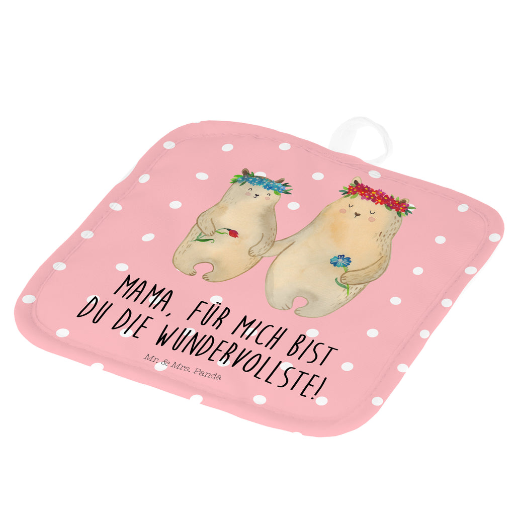 2er Set Topflappen  Bären mit Blumenkranz Topflappen, Topfuntersetzer, Ofenhandschuh, Topflappen Set, Topflappen lustig, Topflappen mit Spruch, Familie, Vatertag, Muttertag, Bruder, Schwester, Mama, Papa, Oma, Opa, Bär, Bären, Mutter, Mutti, Mami, Lieblingsmensch, Lieblingsmama, beste Mutter, weltbeste Mama, Geschenk Mama. Muttertag, Tochter, Kind, Kinder, Töchter, Family, Vorbild