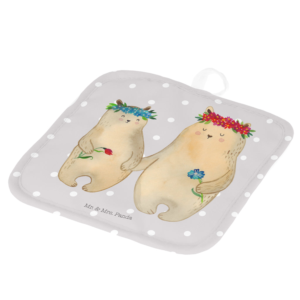 2er Set Topflappen  Bären mit Blumenkranz Topflappen, Topfuntersetzer, Ofenhandschuh, Topflappen Set, Topflappen lustig, Topflappen mit Spruch, Familie, Vatertag, Muttertag, Bruder, Schwester, Mama, Papa, Oma, Opa, Bär, Bären, Mutter, Mutti, Mami, Lieblingsmensch, Lieblingsmama, beste Mutter, weltbeste Mama, Geschenk Mama. Muttertag, Tochter, Kind, Kinder, Töchter, Family, Vorbild
