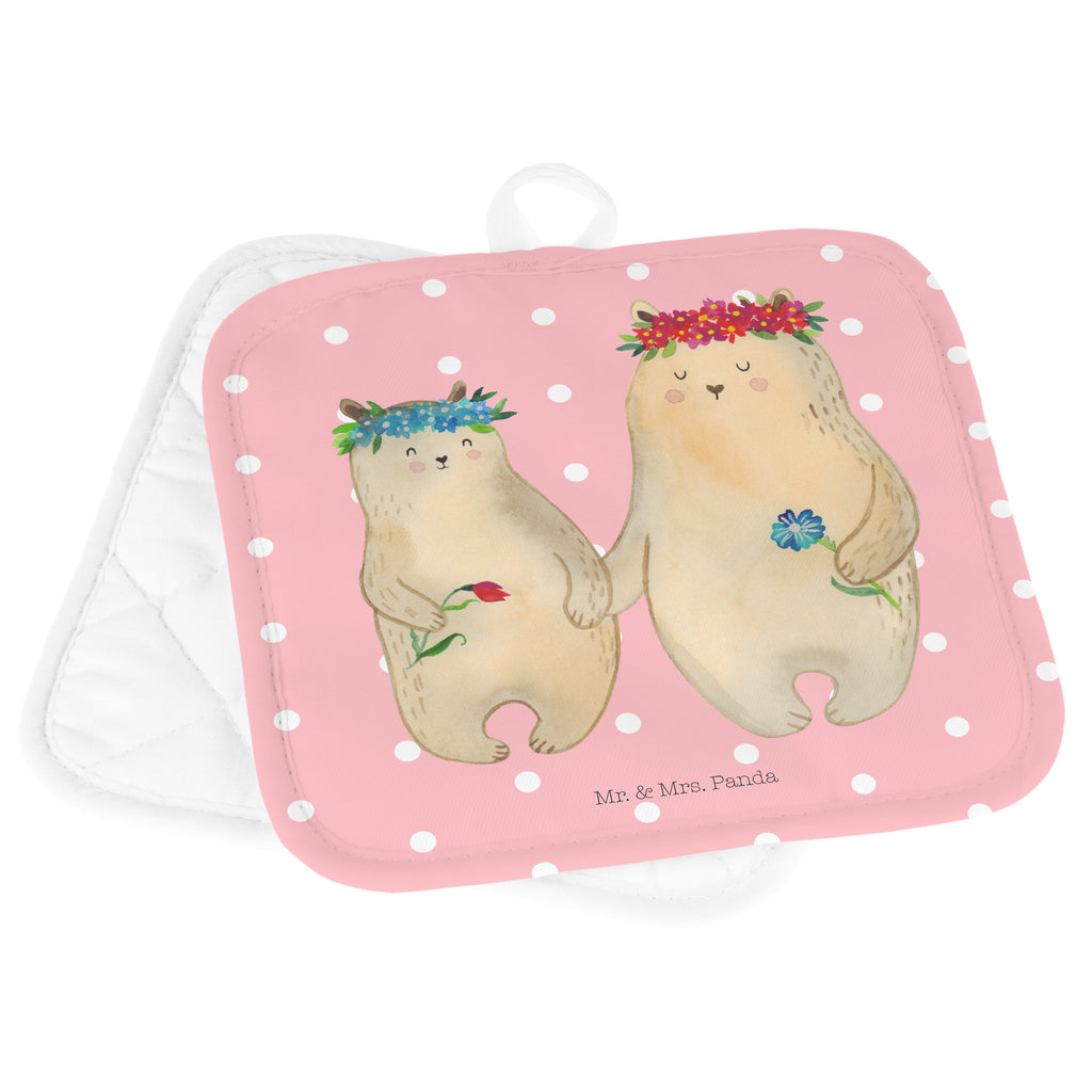 2er Set Topflappen  Bären mit Blumenkranz Topflappen, Topfuntersetzer, Ofenhandschuh, Topflappen Set, Topflappen lustig, Topflappen mit Spruch, Familie, Vatertag, Muttertag, Bruder, Schwester, Mama, Papa, Oma, Opa, Bär, Bären, Mutter, Mutti, Mami, Lieblingsmensch, Lieblingsmama, beste Mutter, weltbeste Mama, Geschenk Mama. Muttertag, Tochter, Kind, Kinder, Töchter, Family, Vorbild