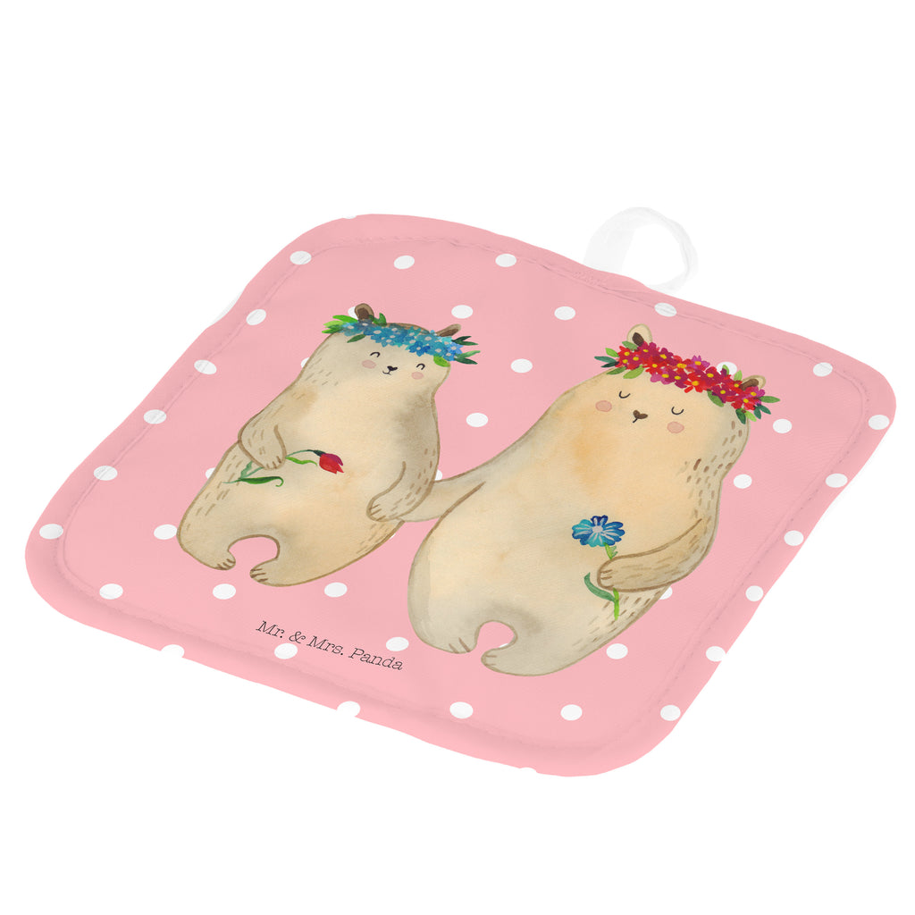 2er Set Topflappen  Bären mit Blumenkranz Topflappen, Topfuntersetzer, Ofenhandschuh, Topflappen Set, Topflappen lustig, Topflappen mit Spruch, Familie, Vatertag, Muttertag, Bruder, Schwester, Mama, Papa, Oma, Opa, Bär, Bären, Mutter, Mutti, Mami, Lieblingsmensch, Lieblingsmama, beste Mutter, weltbeste Mama, Geschenk Mama. Muttertag, Tochter, Kind, Kinder, Töchter, Family, Vorbild