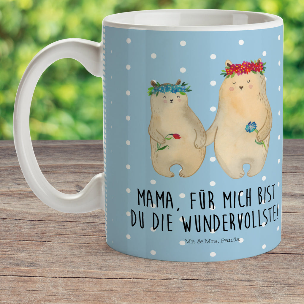 Kindertasse Bären mit Blumenkranz Kunststoff Tasse, Kindergarten, Tasse, Trinkbecher, Camping Becher, Kaffeetasse, Kunststoffbecher, Kindergartenbecher, Outdoorgeschirr, Kunststoffgeschirr, Reisebecher, Reisetasse, Kinderbecher, Familie, Vatertag, Muttertag, Bruder, Schwester, Mama, Papa, Oma, Opa, Bär, Bären, Mutter, Mutti, Mami, Lieblingsmensch, Lieblingsmama, beste Mutter, weltbeste Mama, Geschenk Mama. Muttertag, Tochter, Kind, Kinder, Töchter, Family, Vorbild