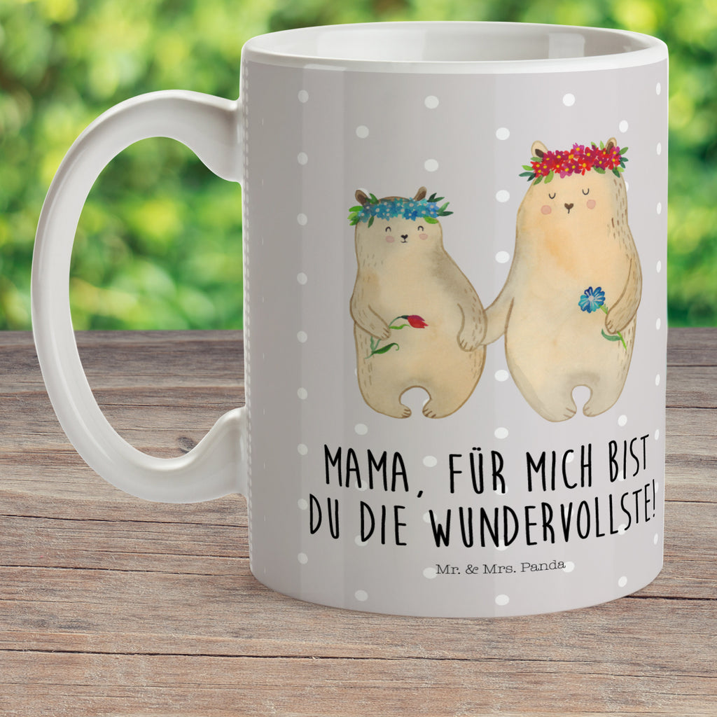 Kindertasse Bären mit Blumenkranz Kunststoff Tasse, Kindergarten, Tasse, Trinkbecher, Camping Becher, Kaffeetasse, Kunststoffbecher, Kindergartenbecher, Outdoorgeschirr, Kunststoffgeschirr, Reisebecher, Reisetasse, Kinderbecher, Familie, Vatertag, Muttertag, Bruder, Schwester, Mama, Papa, Oma, Opa, Bär, Bären, Mutter, Mutti, Mami, Lieblingsmensch, Lieblingsmama, beste Mutter, weltbeste Mama, Geschenk Mama. Muttertag, Tochter, Kind, Kinder, Töchter, Family, Vorbild