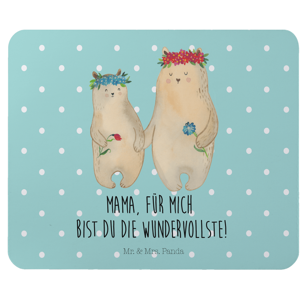 Mauspad Bären mit Blumenkranz Mousepad, Computer zubehör, Büroausstattung, PC Zubehör, Arbeitszimmer, Mauspad, Einzigartiges Mauspad, Designer Mauspad, Familie, Vatertag, Muttertag, Bruder, Schwester, Mama, Papa, Oma, Opa, Bär, Bären, Mutter, Mutti, Mami, Lieblingsmensch, Lieblingsmama, beste Mutter, weltbeste Mama, Geschenk Mama. Muttertag, Tochter, Kind, Kinder, Töchter, Family, Vorbild