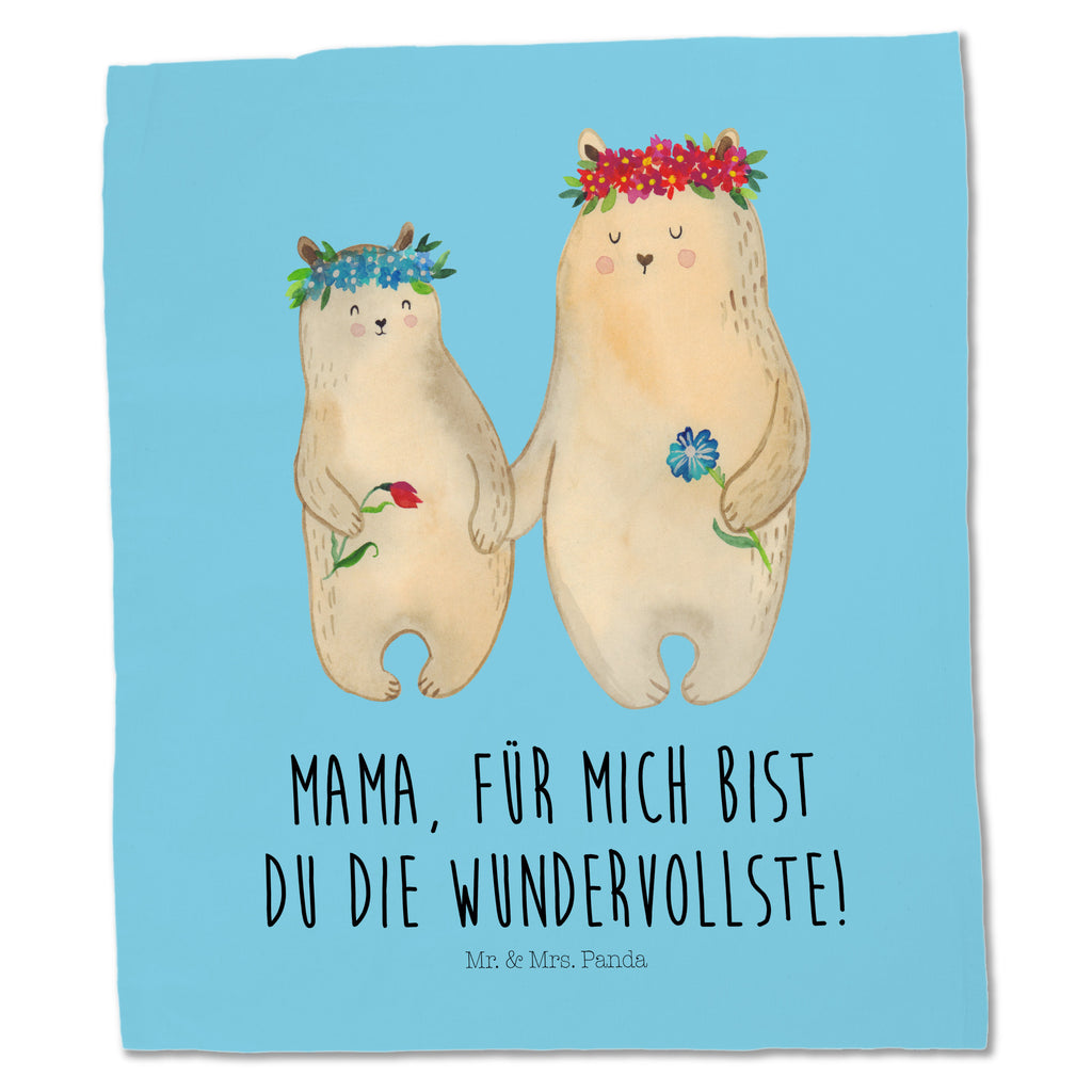 Tragetasche Bären mit Blumenkranz Beuteltasche, Beutel, Einkaufstasche, Jutebeutel, Stoffbeutel, Familie, Vatertag, Muttertag, Bruder, Schwester, Mama, Papa, Oma, Opa, Bär, Bären, Mutter, Mutti, Mami, Lieblingsmensch, Lieblingsmama, beste Mutter, weltbeste Mama, Geschenk Mama. Muttertag, Tochter, Kind, Kinder, Töchter, Family, Vorbild
