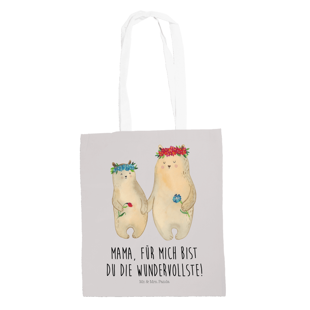 Tragetasche Bären mit Blumenkranz Beuteltasche, Beutel, Einkaufstasche, Jutebeutel, Stoffbeutel, Familie, Vatertag, Muttertag, Bruder, Schwester, Mama, Papa, Oma, Opa, Bär, Bären, Mutter, Mutti, Mami, Lieblingsmensch, Lieblingsmama, beste Mutter, weltbeste Mama, Geschenk Mama. Muttertag, Tochter, Kind, Kinder, Töchter, Family, Vorbild