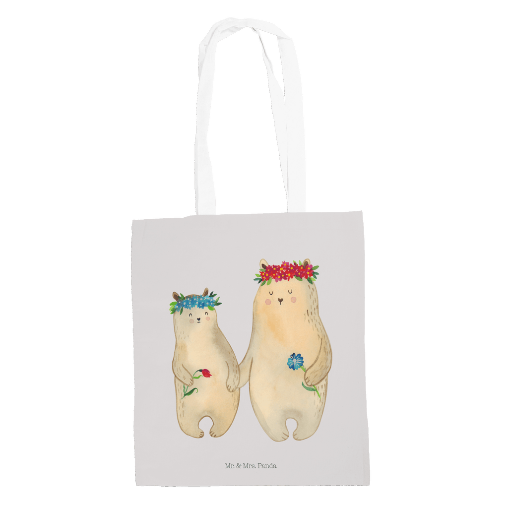 Tragetasche Bären mit Blumenkranz Beuteltasche, Beutel, Einkaufstasche, Jutebeutel, Stoffbeutel, Familie, Vatertag, Muttertag, Bruder, Schwester, Mama, Papa, Oma, Opa, Bär, Bären, Mutter, Mutti, Mami, Lieblingsmensch, Lieblingsmama, beste Mutter, weltbeste Mama, Geschenk Mama. Muttertag, Tochter, Kind, Kinder, Töchter, Family, Vorbild