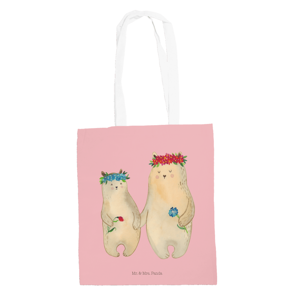 Tragetasche Bären mit Blumenkranz Beuteltasche, Beutel, Einkaufstasche, Jutebeutel, Stoffbeutel, Familie, Vatertag, Muttertag, Bruder, Schwester, Mama, Papa, Oma, Opa, Bär, Bären, Mutter, Mutti, Mami, Lieblingsmensch, Lieblingsmama, beste Mutter, weltbeste Mama, Geschenk Mama. Muttertag, Tochter, Kind, Kinder, Töchter, Family, Vorbild