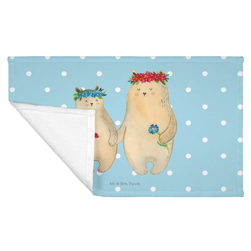 Gäste Handtuch Bären mit Blumenkranz Gästetuch, Reisehandtuch, Sport Handtuch, Frottier, Kinder Handtuch, Familie, Vatertag, Muttertag, Bruder, Schwester, Mama, Papa, Oma, Opa, Bär, Bären, Mutter, Mutti, Mami, Lieblingsmensch, Lieblingsmama, beste Mutter, weltbeste Mama, Geschenk Mama. Muttertag, Tochter, Kind, Kinder, Töchter, Family, Vorbild
