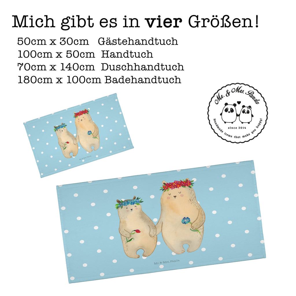 Gäste Handtuch Bären mit Blumenkranz Gästetuch, Reisehandtuch, Sport Handtuch, Frottier, Kinder Handtuch, Familie, Vatertag, Muttertag, Bruder, Schwester, Mama, Papa, Oma, Opa, Bär, Bären, Mutter, Mutti, Mami, Lieblingsmensch, Lieblingsmama, beste Mutter, weltbeste Mama, Geschenk Mama. Muttertag, Tochter, Kind, Kinder, Töchter, Family, Vorbild